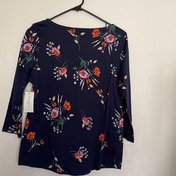 CHARTER CLUB. Size LP . Color folral orang and pink and green and navy - Picture 6 of 6